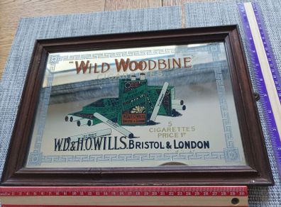 Old " Wild Woodbine " cigarette mirror