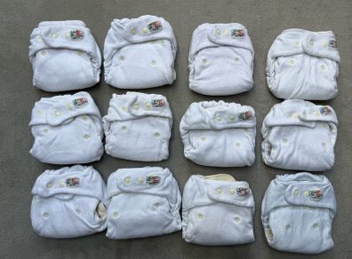 12 Little Comfort Bamboo Fitted Night Nappies 24 Boosters Irish Made