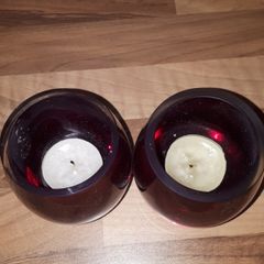 Red M&S Tea Light/Voltive Holders