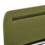 Bed Frame with LED Green Fabric 150x200 cm Image 6