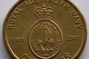 Australia Dollar Rare 1911 ROYAL AUSTRALIAN NAVY 2001 UNC collectors commemorative