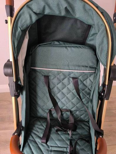 Lejoux travel stroller green and gold