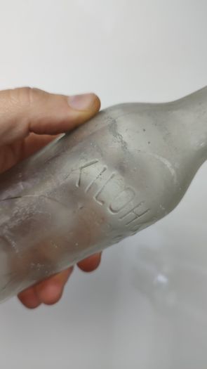 329 - Set of 5 Vintage Clear Glass Collectible Decorative Mineral Water Bottles