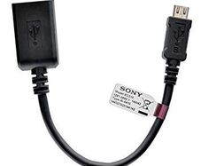 Sony EC310 MicroUSB to USB Adapter OTG Cable - Black