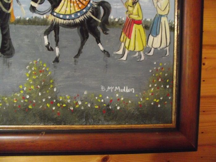 Indian Royal procession Painting - Signed B. McMullan