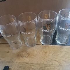 guinness pint glasses x24 used