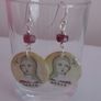 Handmade earrings,Peace earrings,Pink Tourmaline,Silver filled Image 5