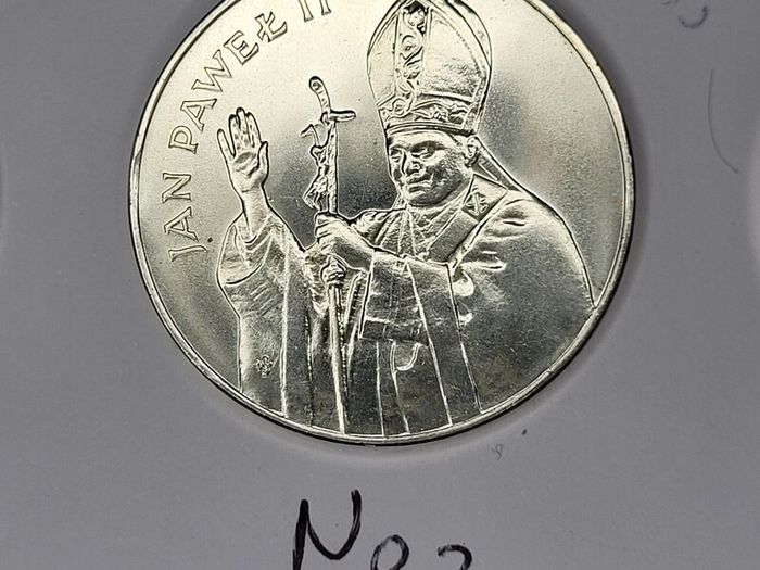 Poland silver coin 10000 zl John Paul II 1987