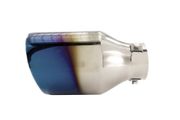 Racing Exhaust Tip Round/Slant/Blued - 114 x L210mm - internal 67mm