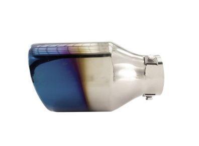 Racing Exhaust Tip Round/Slant/Blued - 114 x L210mm - internal 67mm