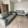 2x Three seater grey/beige sofas Image 2