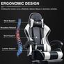 Gaming Chair Ergonomic Computer Chair Office Chair Desk Swivel Chair Adjustable Reclining Footrest Cushion White New Image 5