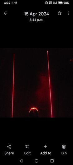 Back Light With 2 Safety Lazer Lights