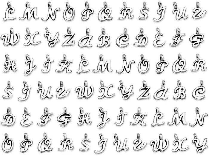 156Pcs/6 Sets ABC Letter Charms Mini A-Z Alphabet Bracelet Necklace Pendants with 200Pcs Open Jump Rings for DIY Jewelry Making MULTIPLE STYLES AVAILABLE, SEE PHOTOS (FREE POSTAGE)