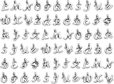 156Pcs/6 Sets ABC Letter Charms Mini A-Z Alphabet Bracelet Necklace Pendants with 200Pcs Open Jump Rings for DIY Jewelry Making MULTIPLE STYLES AVAILABLE, SEE PHOTOS (FREE POSTAGE)