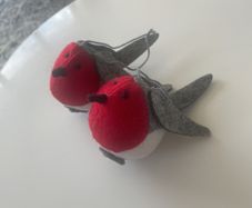 Christmas Robins Felt Decorations