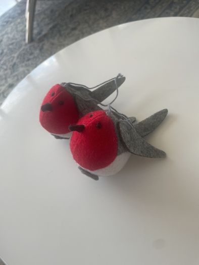 Christmas Robins Felt Decorations