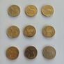 9 x 20p 20 pence piece Ireland - full set of all mint dates. Image 2