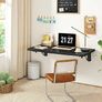 Wall Mounted Folding Table, Floating Wall Desk for Small Spaces, Fold Down Laundry Shelf with Heavy-Duty Brackets, Wall table for Home Office/Bar/Kitchen/Dining, Black Image 2