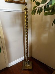 Brass Spiral Floor Lamp