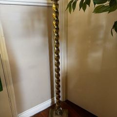 Brass Spiral Floor Lamp