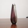 Vintage Clear & Lilac Decorative Glass Vase by Sirkku Kumela-Lehtonen, 1960s Image 4