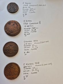 Coins Russia 1736 - 1961