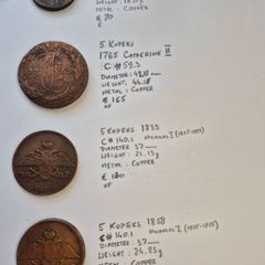 Coins Russia 1736 - 1961