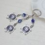 Keychain. EVIL EYE Lucky Blue Crystal Tortoises KeyChain. Image 2