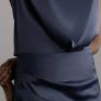 Karen Millen Navy Satin Dress Image 3