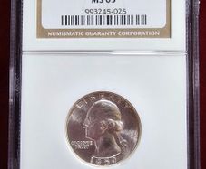 1959 Washington Silver Quarter Vintage NGC Fatty Holder