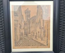 Charming Original Italian Graphite Drawing