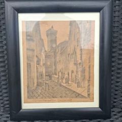 Charming Original Italian Graphite Drawing