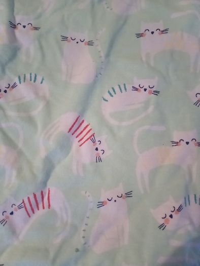 M&S mint green cat short pj