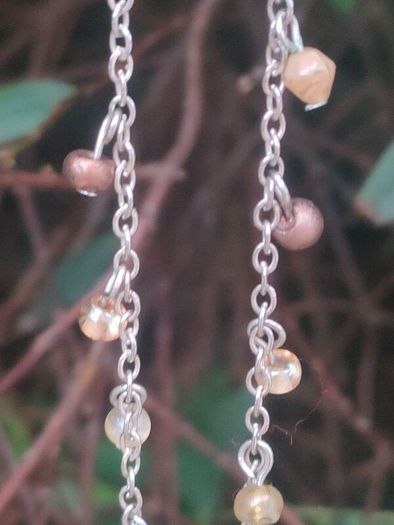 Vintage Sterling Silver necklace with Semi-Precious stones
