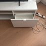 Ikea 'BYAS' glossy white TV unit Image 6