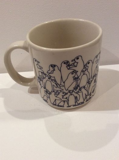 Taylor & NG Penguins Naughty Sexy Party Art Mug 1984 Vintage