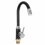 LED Kitchen Sink Mixer Taps Swivel Spout Pull Out Basin Tap Black Chrome Faucet Image 2