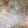 18" Hand Etched Art Deco Copper tray Image 8