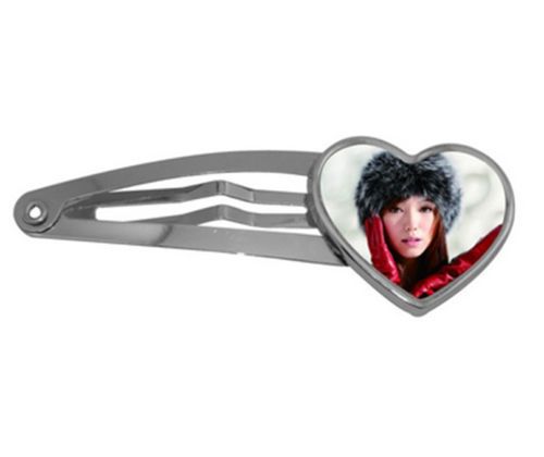 Personalised Photo Girls Heart Hair Clip