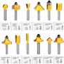 12 PCS 6.35mm 1/4 Inch Shank Tungsten Carbide Tipped Router Bit Set with Wrench Image 5