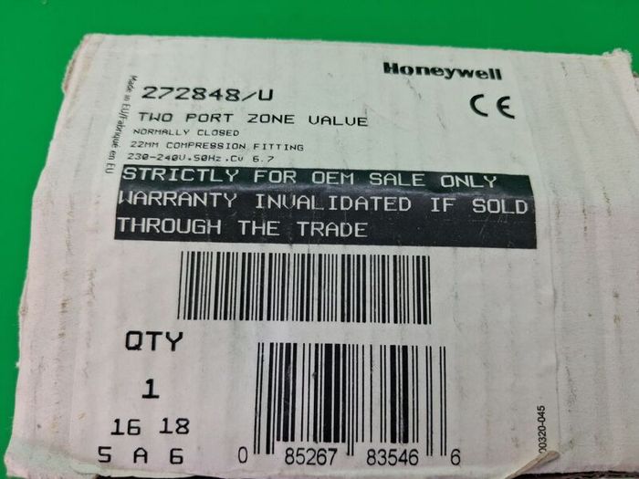 Postage - Honeywell 22mm 2 Port Zone Valve