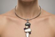 Whitney Kelly Multi Gem Sterling Silver Pendant Set