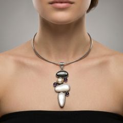 Whitney Kelly Multi Gem Sterling Silver Pendant Set