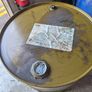 fire pit bbQ garden garden seat 2 left oil barrel Image 2