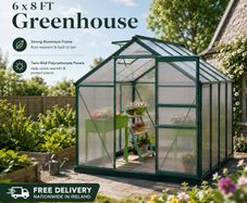 Greenhouse  6 x 8 ft Green Frame