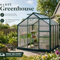 Greenhouse  6 x 8 ft Green Frame