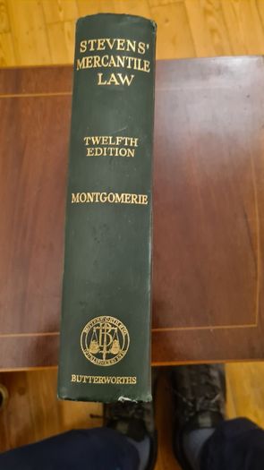 Steven's Mercantile Law. Bt John Montgomery. Twelfth Edition. Hardback In Good Condition. 1955. 33.