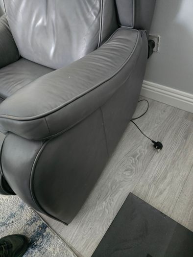Sofa two seater and electric recliner leather