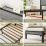 Single Bed Frame with Wood Storage Headboard Image 5